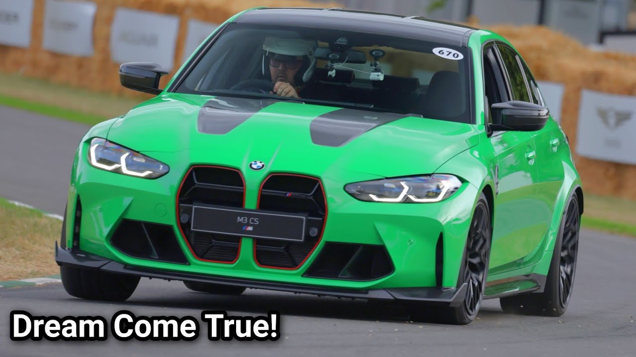 Первый тест-драйв BMW G80 M3 CS на фестивале скорости Goodwood Festival Of Speed ​​FoS!