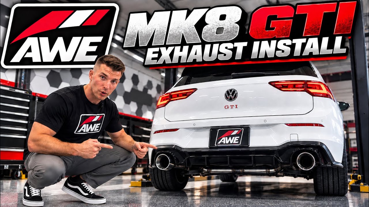 MK8 GTI AWE exhaust install and sounds!