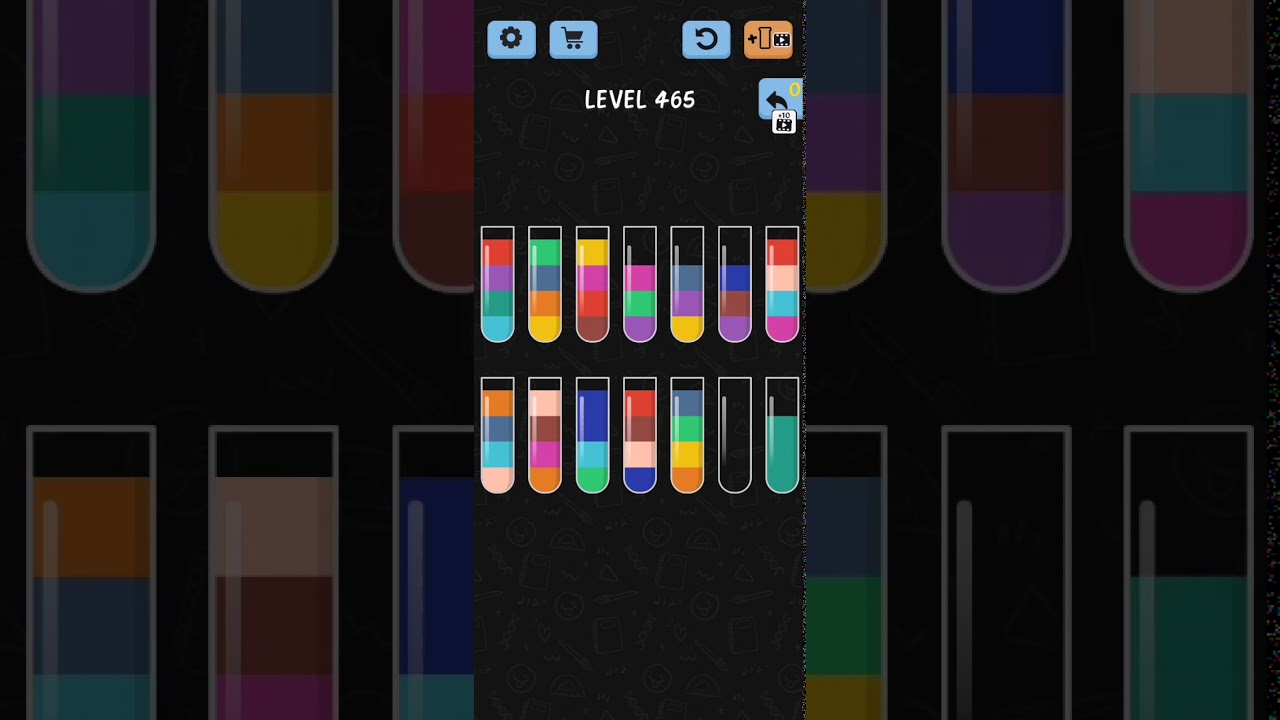 Water Color Sort Level 465 Solution WalkThrough Gameplay