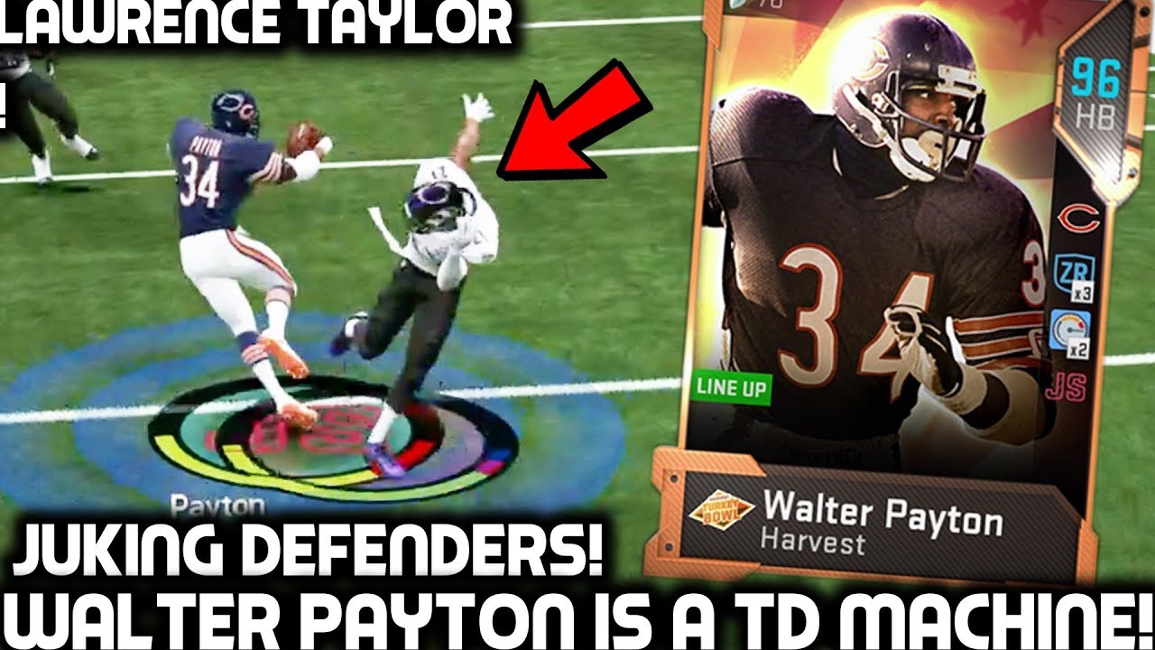 WALTER PAYTON JUKING DEFENDERS! LAWRENCE TAYLOR! Madden 19 Ultimate Team