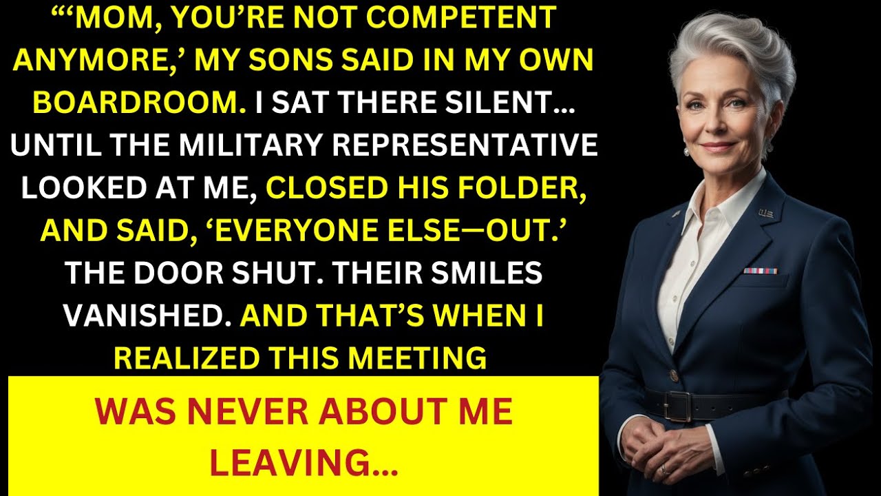 My Sons Said I Was No Longer Competent — The Military Rep Asked for the Room....