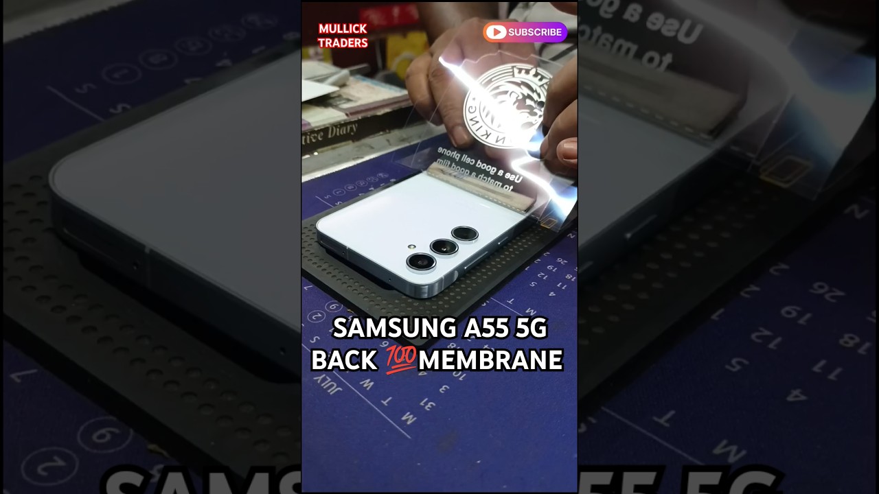 Samsung A55 5g 💯📲🔪 mobile back skin protector | membrane guard for mobile back #trend #protector