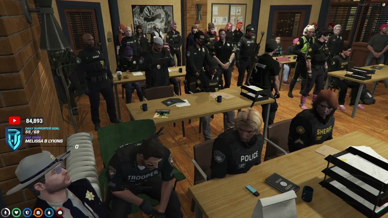 AJ Hunter attends PD meeting