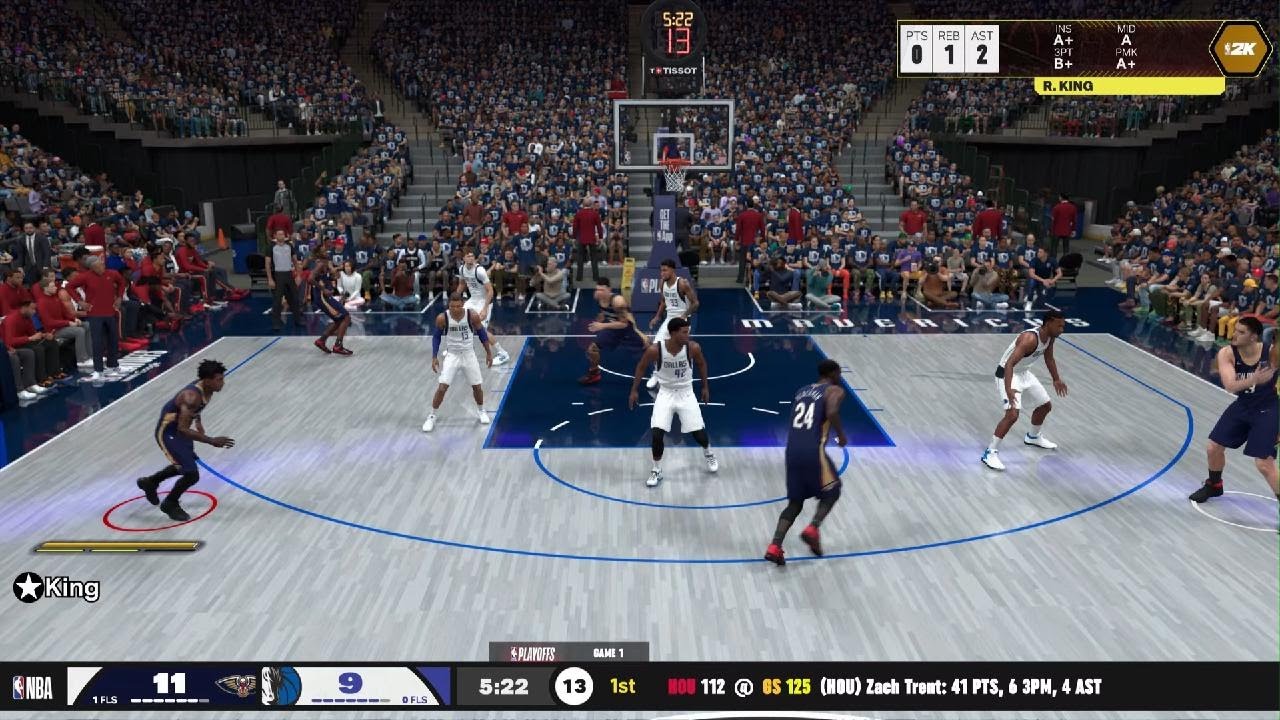 NBA 2K26 pelicans rebuild year 6 WCP round 2 game 1 pelicans mavericks