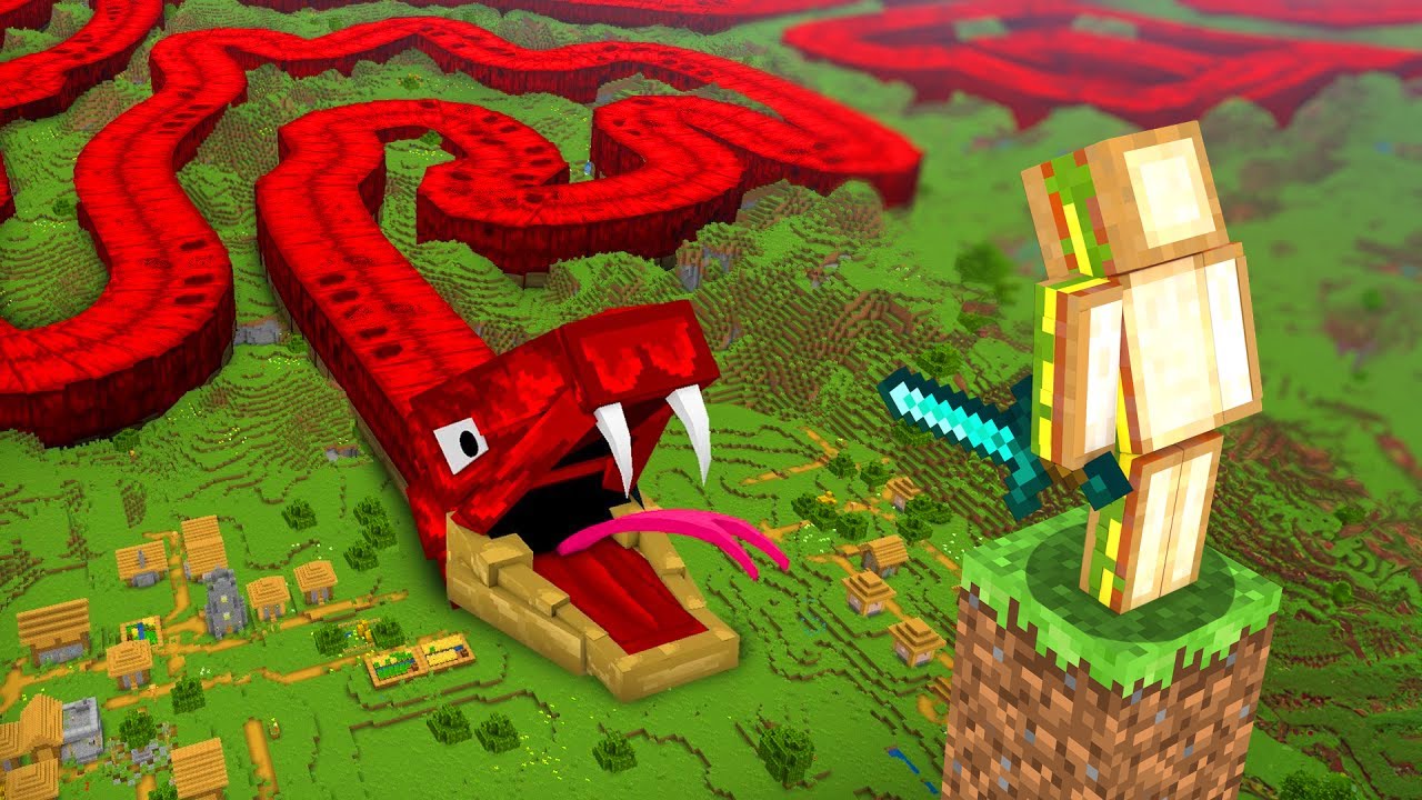DEV YILAN MINECRAFT'ı YEDİ!