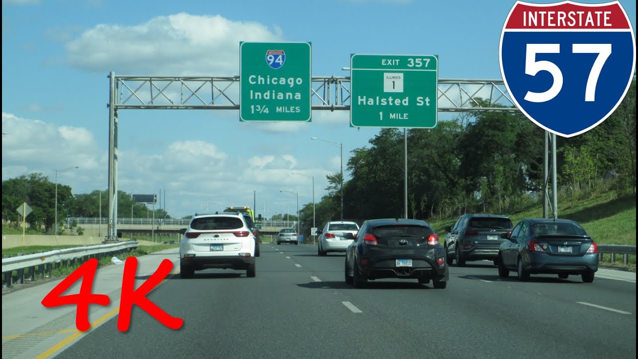 ⁴ᴷ Interstate 57 (Chicago, IL) northbound [4K VIDEO]