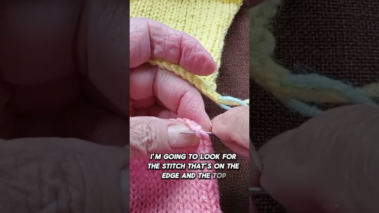 Sewing Two Stockinette Sides together #knitting