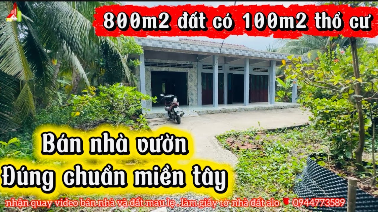 kh1966 Bán nhà vườn ở ấp Đông A xã Đông hòa tỉnh tiền Giang tổng 800m2 có 100m2 thổ cư giá 900tr 