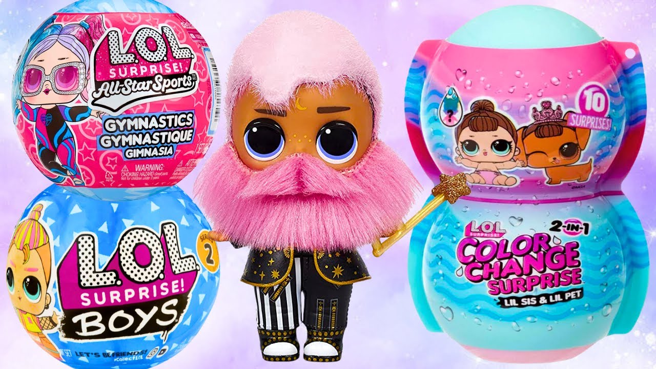 ASMR LOL Surprise Gymnastics Baby Color Change Girls Pets Boys Dolls ASMR #unboxing