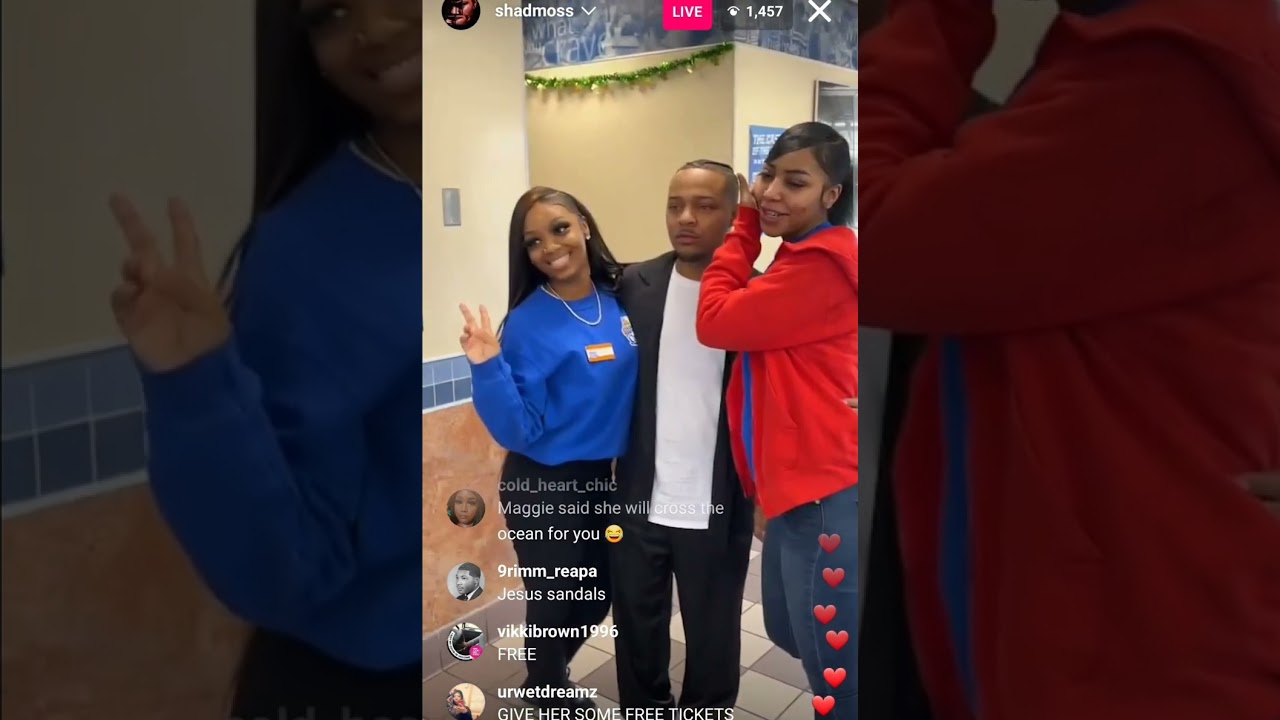 Bow Wow at White Castle in Philadelphia live on IG with Maggie Moss saying she is a day one ‼️