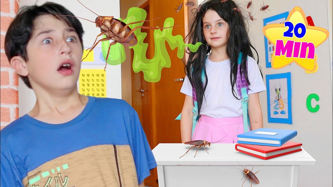 Julinha aprende sobre higiene e Regras de conduta na escola para crianças | Mimi Julinha