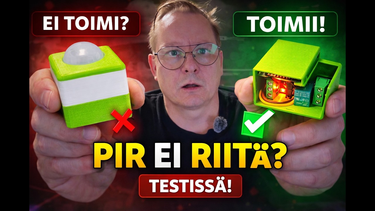 PIR EI RIIT&Auml;? Testiss&auml; PIR vs l&auml;sn&auml;olotutka (LD2410C)
