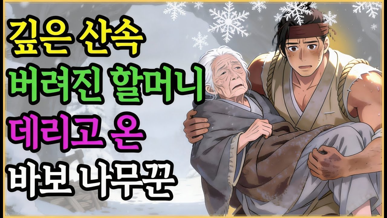 깊은 산속 버려진 할머니를 데리고 온 바보 나무꾼, 할머니의 충격적인 정체는? | 야담 옛날이야기 오디오북 수면동화 전설 민담
