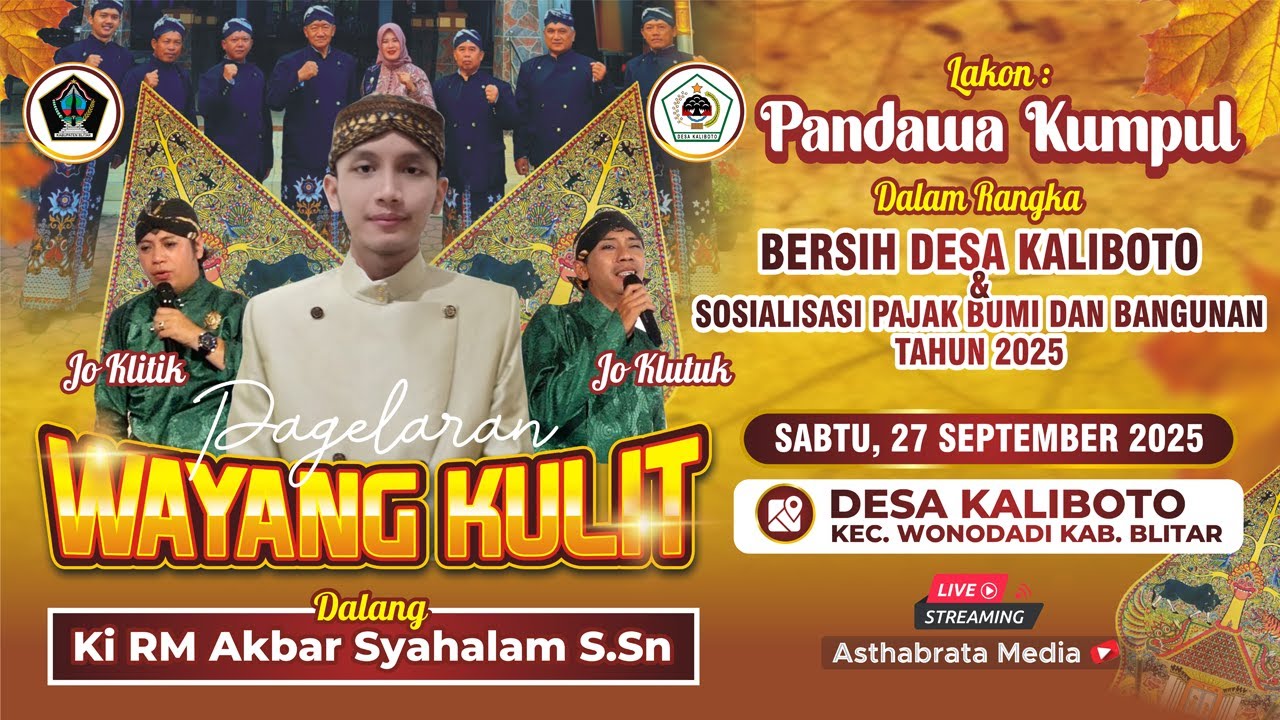 WAYANG KULIT KI R M AKBAR SYAHALAM S.SN // LAKON PANDAWA KUMPUL // BT JO KLITIK - KLUTUK