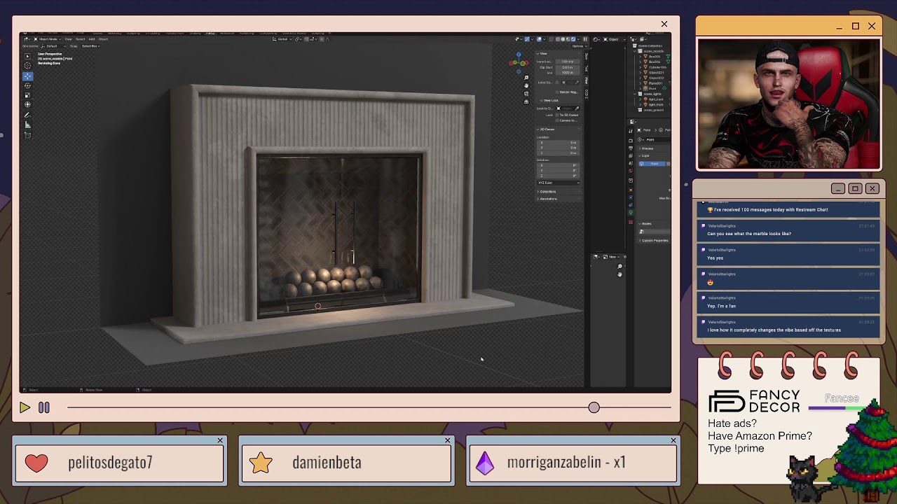 Modern Fireplace - 3D Modeling with 3DS Max & Substance Painter