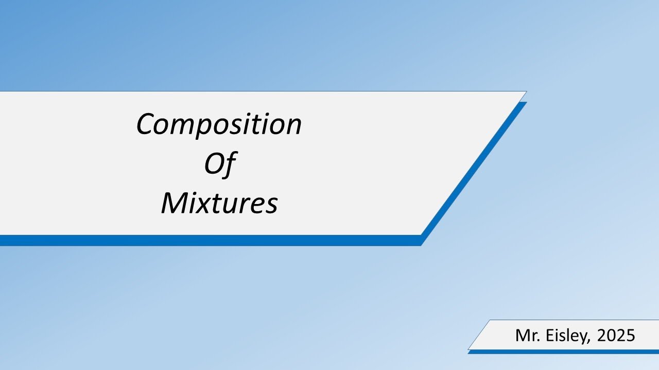 Composition of Mixtures (AP Chem 1.4)