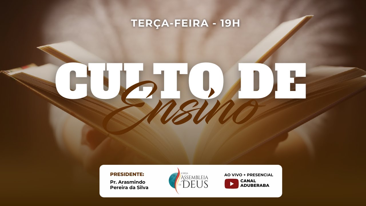 CULTO DE ENSINO -  20/01/2026 - 19 HORAS