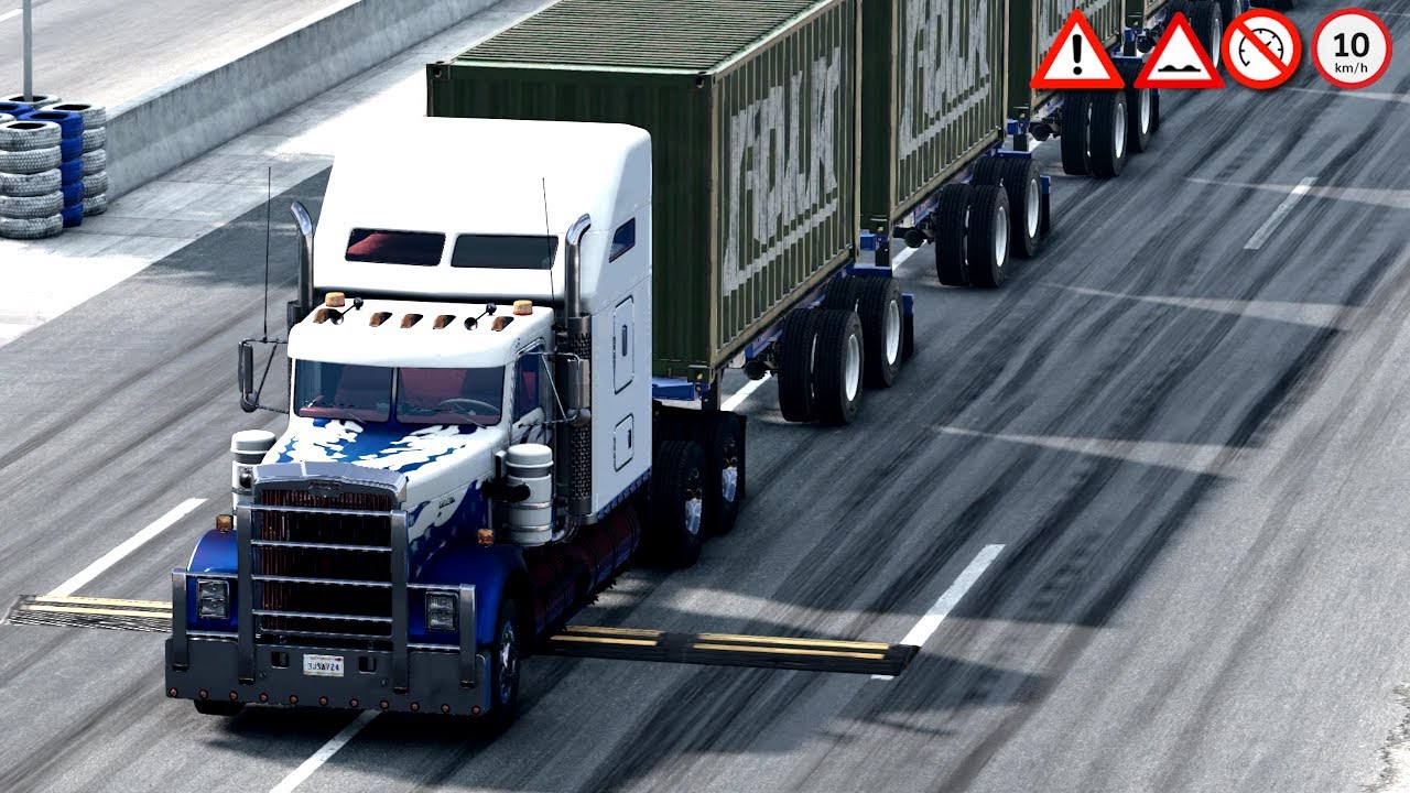 Hold My Beer… 10-Container Truck vs Speed Bump 🚛⚡ | BeamNG.drive