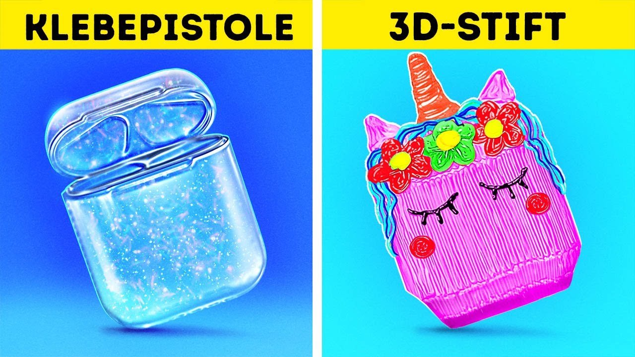 3D-STIFT VS HEIßKLEBER || Tolle 3D-Stift und Heißkleber-Basteleien und DIY-Hacks von 123 GO Like!
