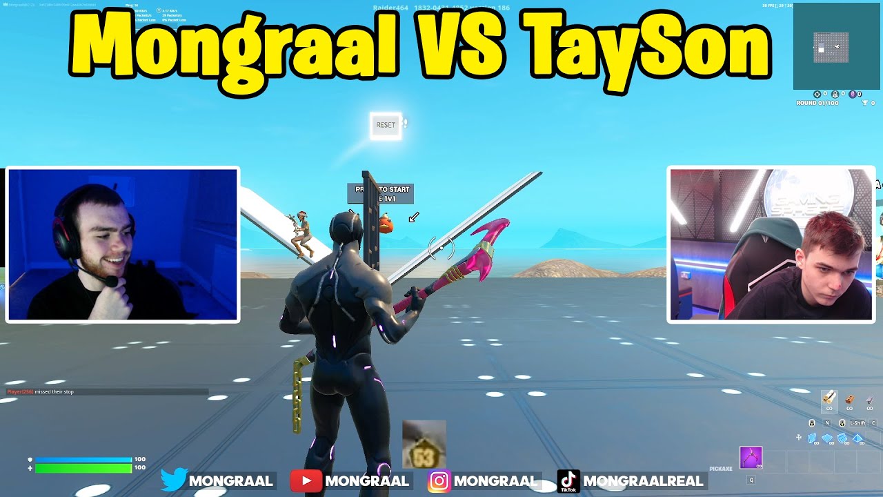 Mongraal VS TaySon 1v1 Buildfights!