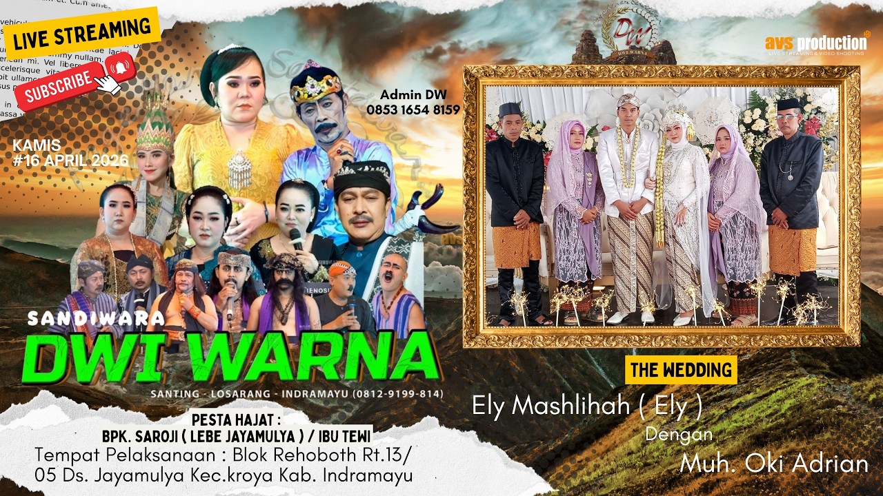 🔴LIVE  STREAMING PAGELARAN SANDIWARA DWI WARNA - ELY. M DENGAN MUH. OKI.A || REHOBOTH, 16 APRIL 2026