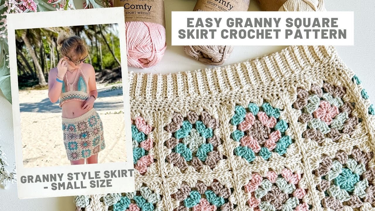Granny Square Skirt Crochet Pattern