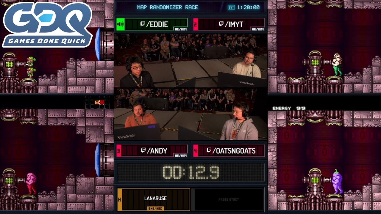 AGDQ 2025 Map Rando FINALE Race with Eddie, Oats, Andy, Imyt