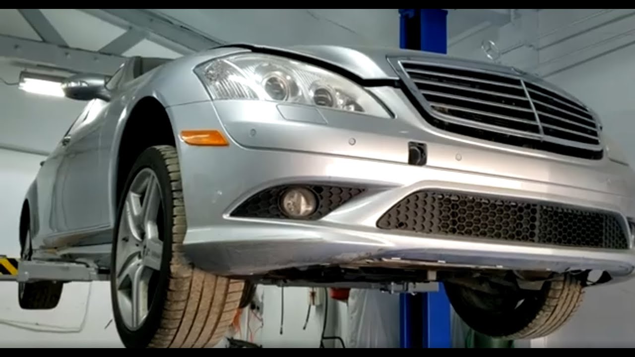 2008 Mercedes S550 4-Matic (W221) Transmission Removal and Install. Front axle Removal and Install