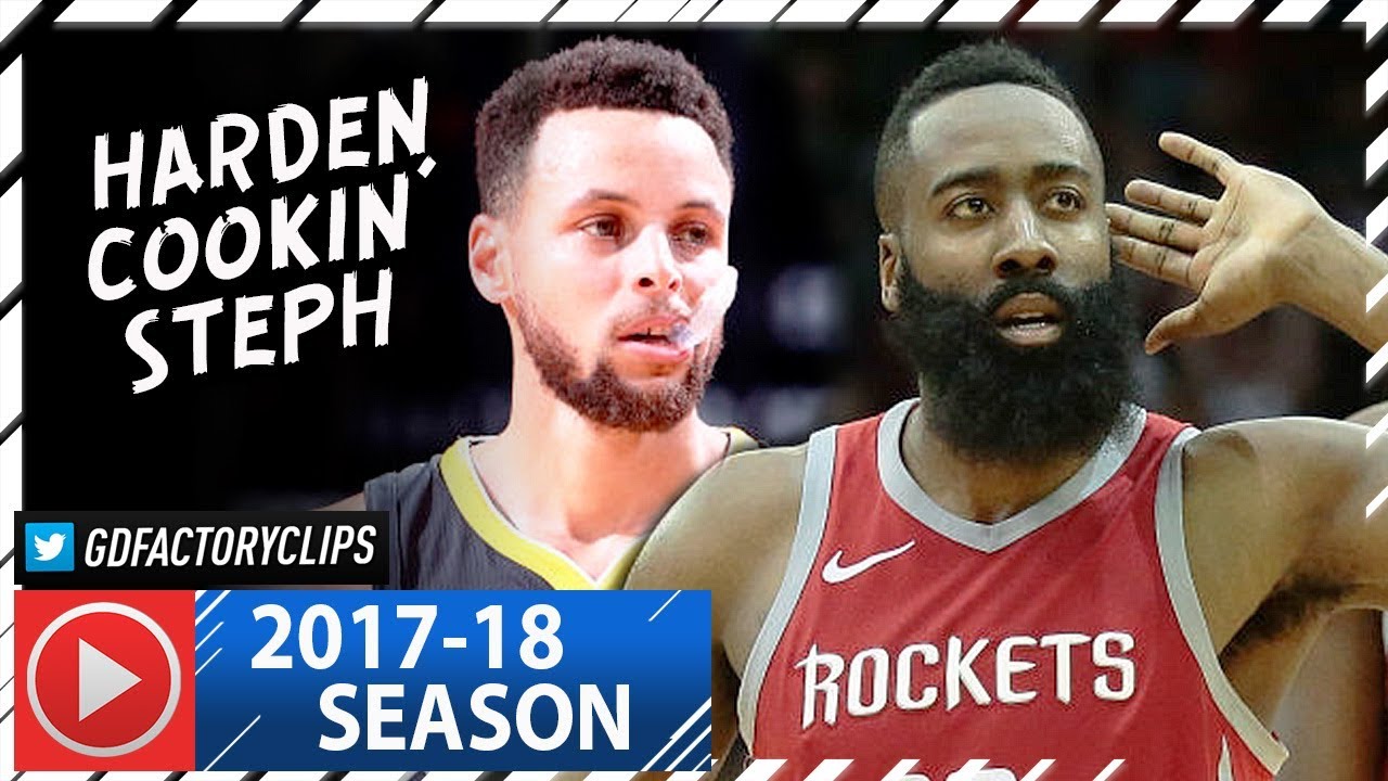 James Harden vs Stephen Curry SICK Duel Highlights (2018.01.20) Rockets vs Warriors - CLUTCH Harden!