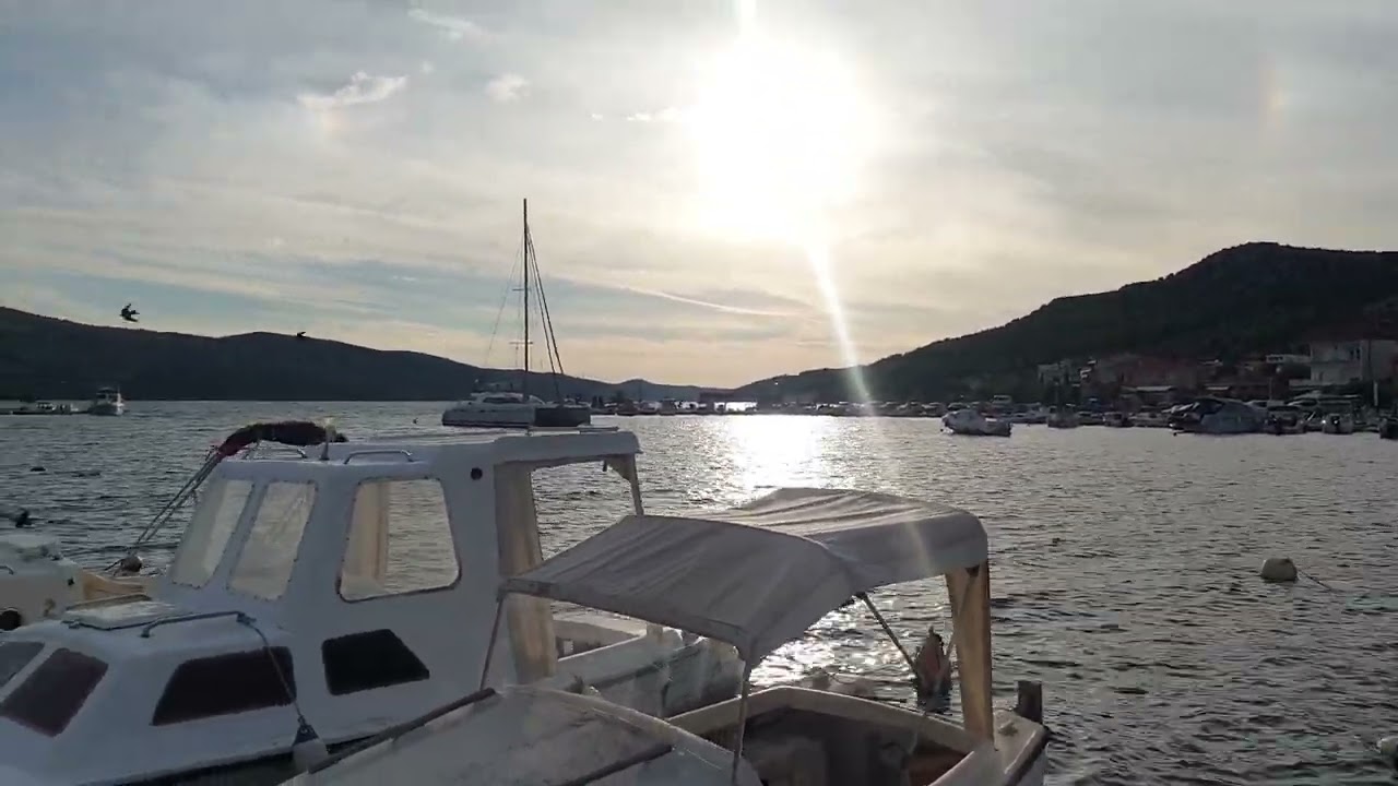 Peaceful marina in Seget Vranjica, Croatia (2023.08)