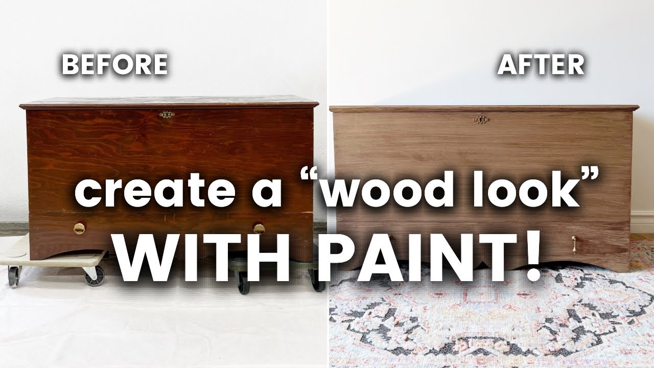 How to Create a WOOD LOOK Finish Using Paint and Stain!