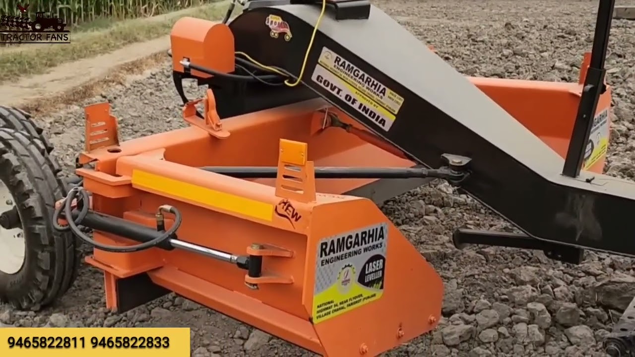 India First 14 feet Folding Laser Land Leveller #agriculture #laserlandleveler