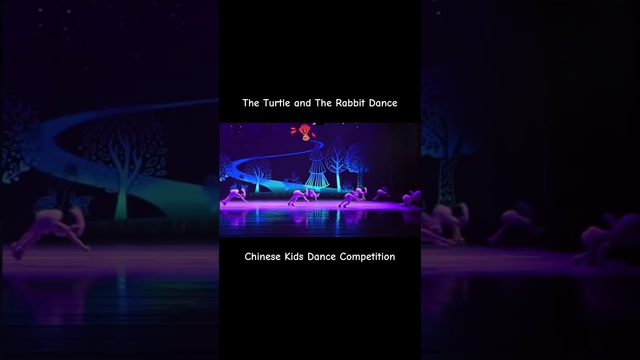 Turtle and rabbit dance by kids #china #kids #competition #dance