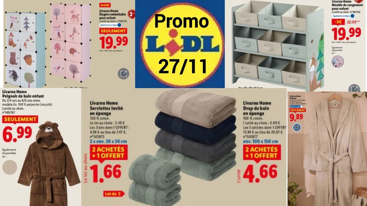 ✨ LIDL ARRIVAGE de la SEMAINE du  27/11 🌿  Textile Cuisine Maison & Déco 