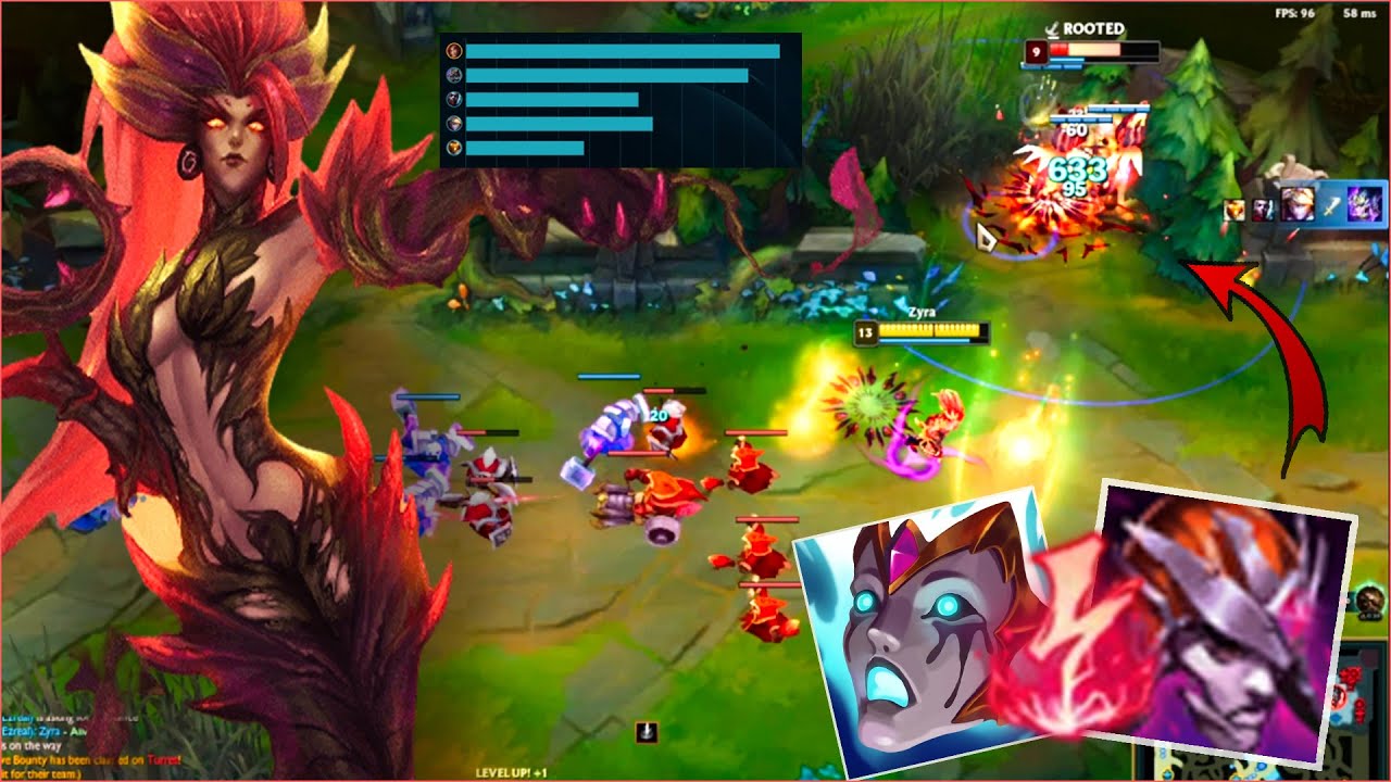 Zyra Mid GamePlay Soloq PLat 2 - How to Tilted Jayce with Zyra mid / LUX vs Jayce -