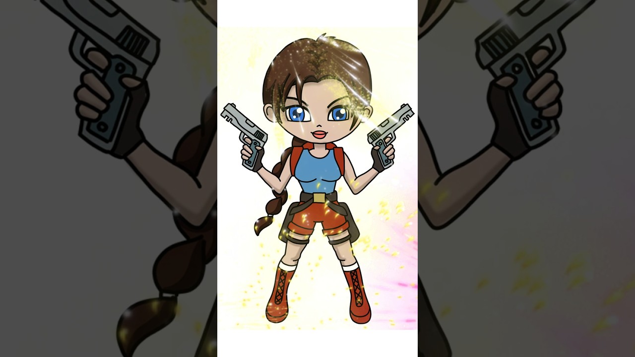 How To Draw Tomb Raider Lara Croft #shorts #speeddrawing #art #howtodraw #drawing