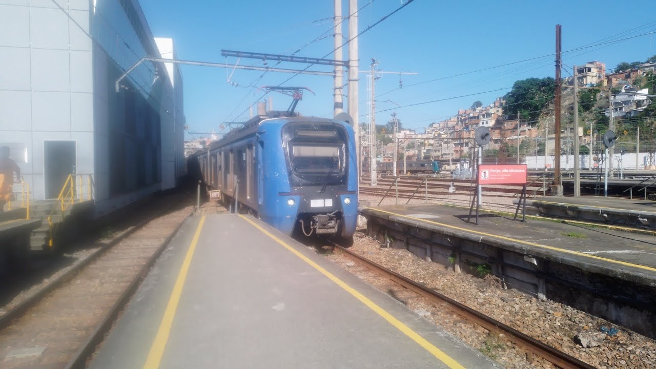 Supervia: CNR serie 3000 TUE 3038/3039 chegando na 2B da Central do Brasil! (Ramal Santa Cruz)