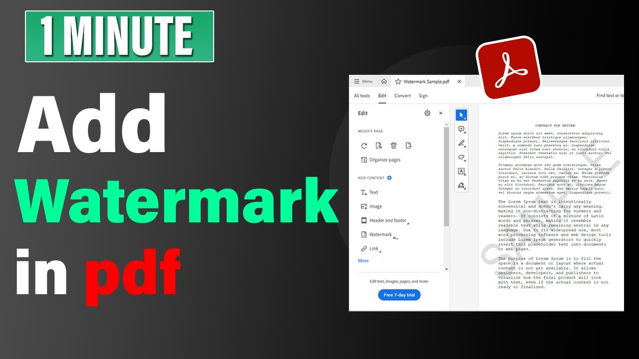 How to add watermark in pdf 2026 | Adobe Reader Tutorial (Quick & Easy)