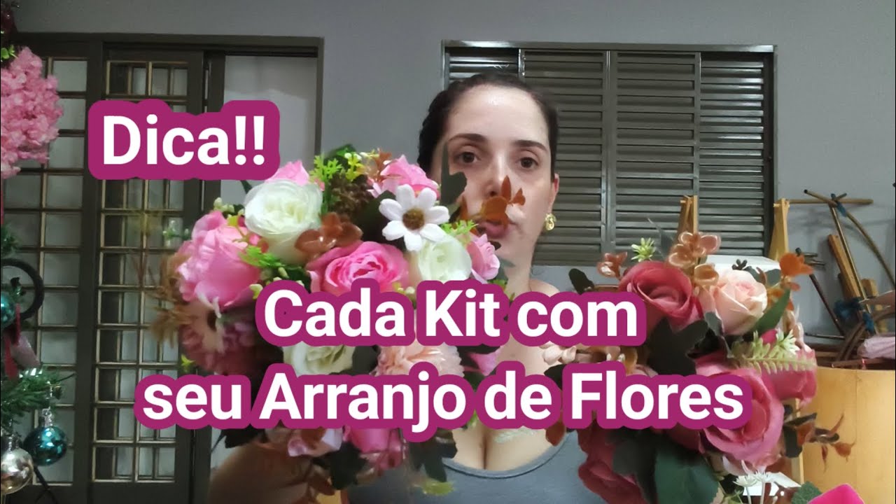 Arranjo de Flores para cada modelo de Kits Pegue e Monte 