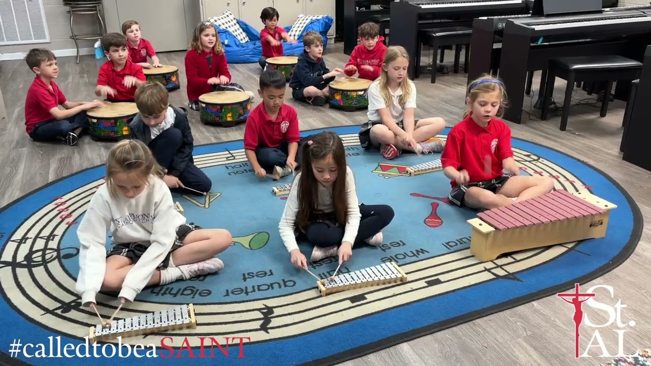 2nd Grade Plays Drums and Orff Instruments