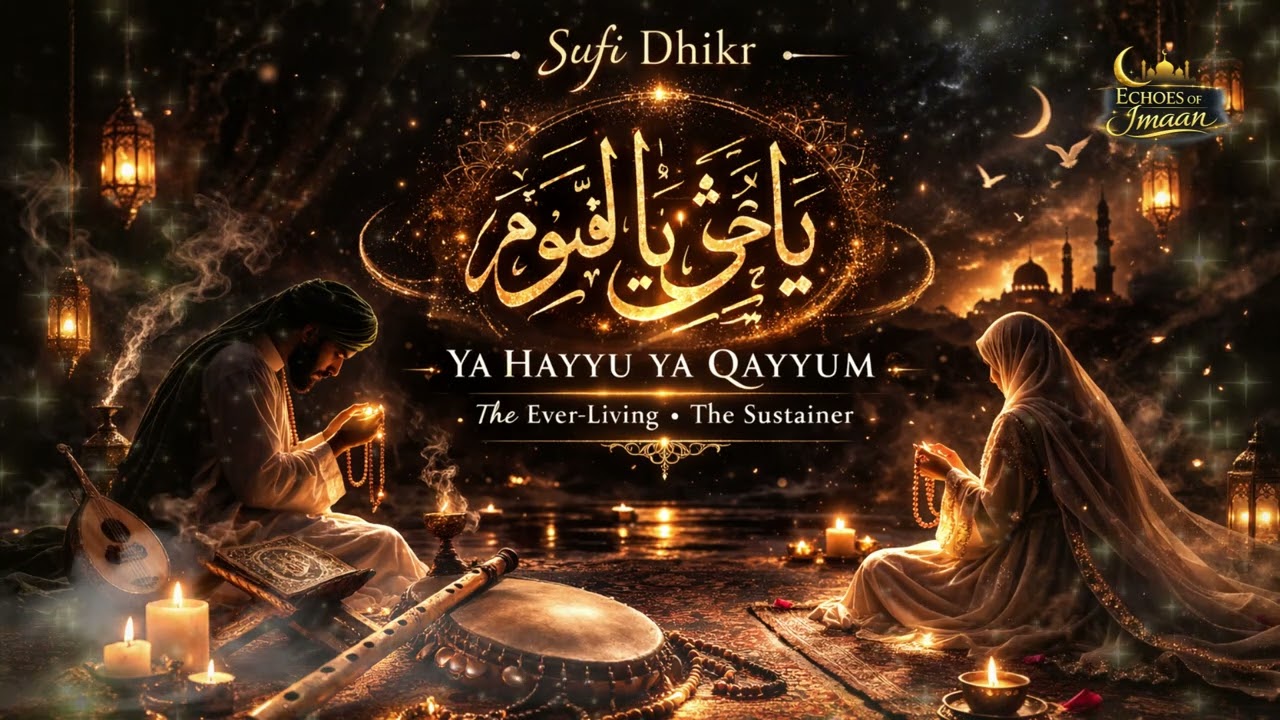 Sufi Dhikr – Ya Hayyu Ya Qayyum | The Ever-Living, The Sustainer 🤍 |#AsmaulHusna #Dhikr