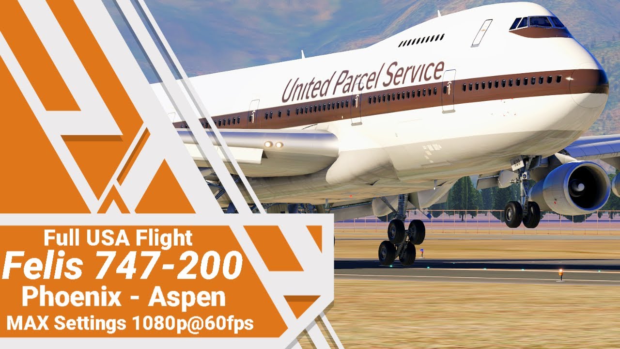 [ X-Plane 11 X-Enviro ] - [ Felis 747-200 ] - [ Phoenix - Aspen ] - [ Max Settings ]