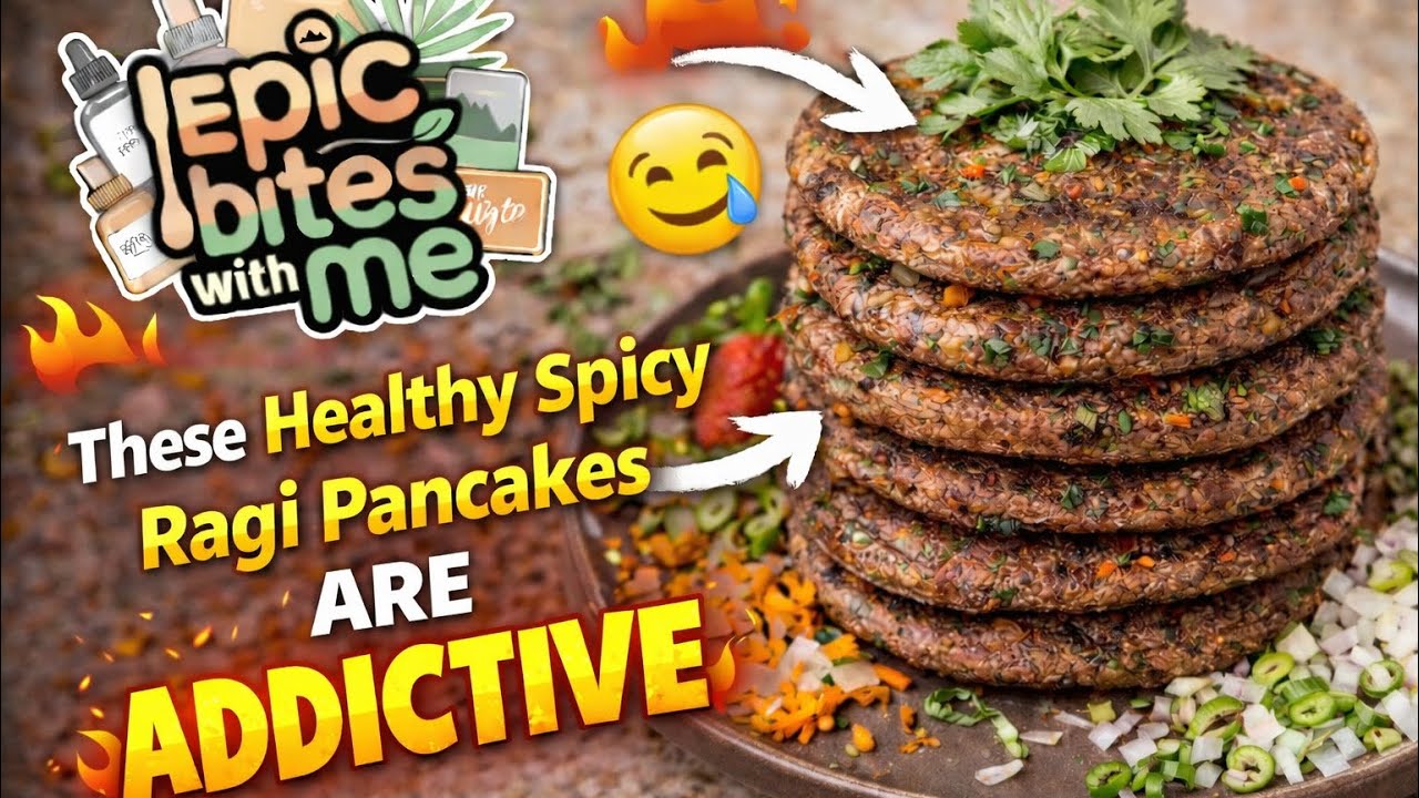These Healthy Spicy Ragi Pancakes Are Addictive 🔥😋
