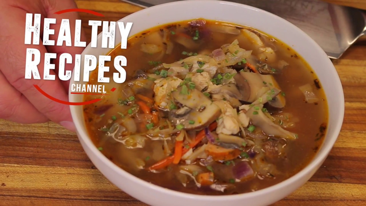 Keto chicken and sausage vegetable soup - soup recipes - ketogenic - low carb - how to make soup
