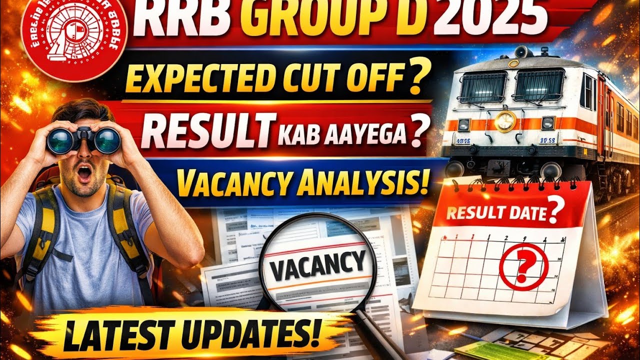 RRB Group D 2025 Expected Cut Off | Result Kab Aayega? | Vacancy Analysis & Latest Updates