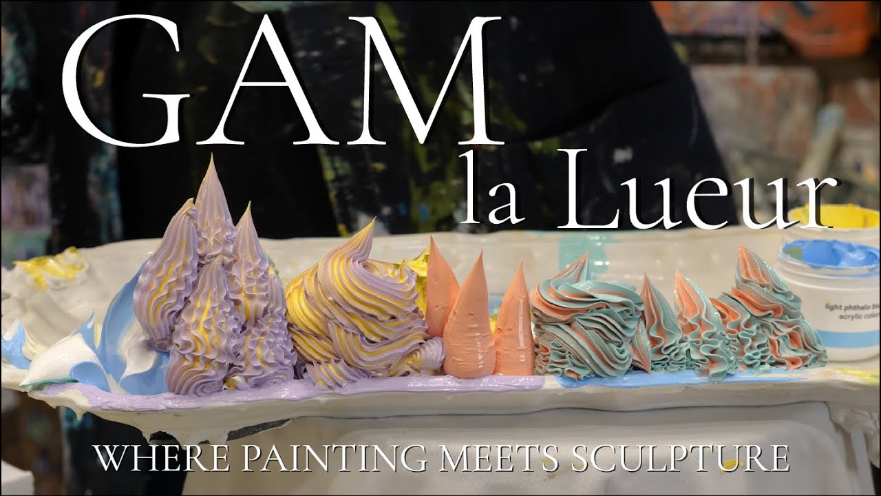 Sculptural Acrylic Painting | Piping bag, Palette Knife, and Color Mixing | GAM la Lueur