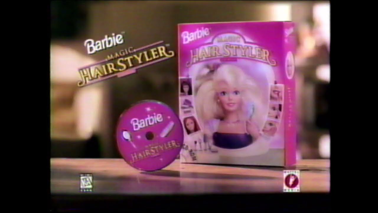 Mattel - "Barbie Magic Hairstyler" (CD-Rom) (90s TV Commercial) **VHS Recording**