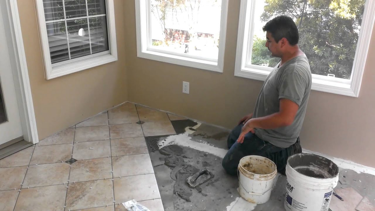 Complete tile floors installation