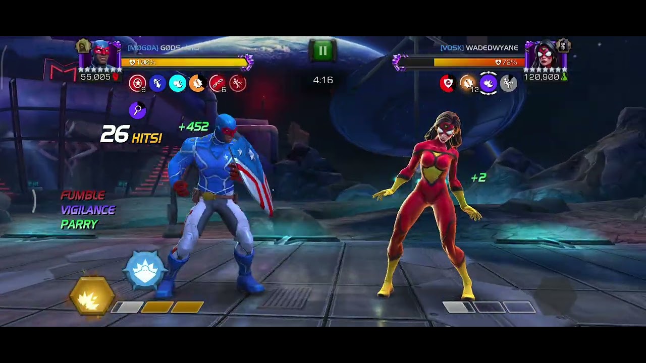Bg1, mini boss, node 42, patriot vs spider-woman