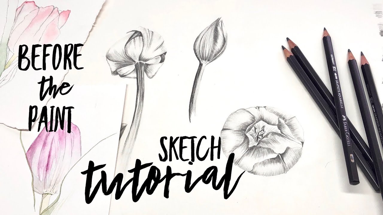 🖌 How to Draw a Tulip 🌷 on WATERCOLOR by Scarlett Damen